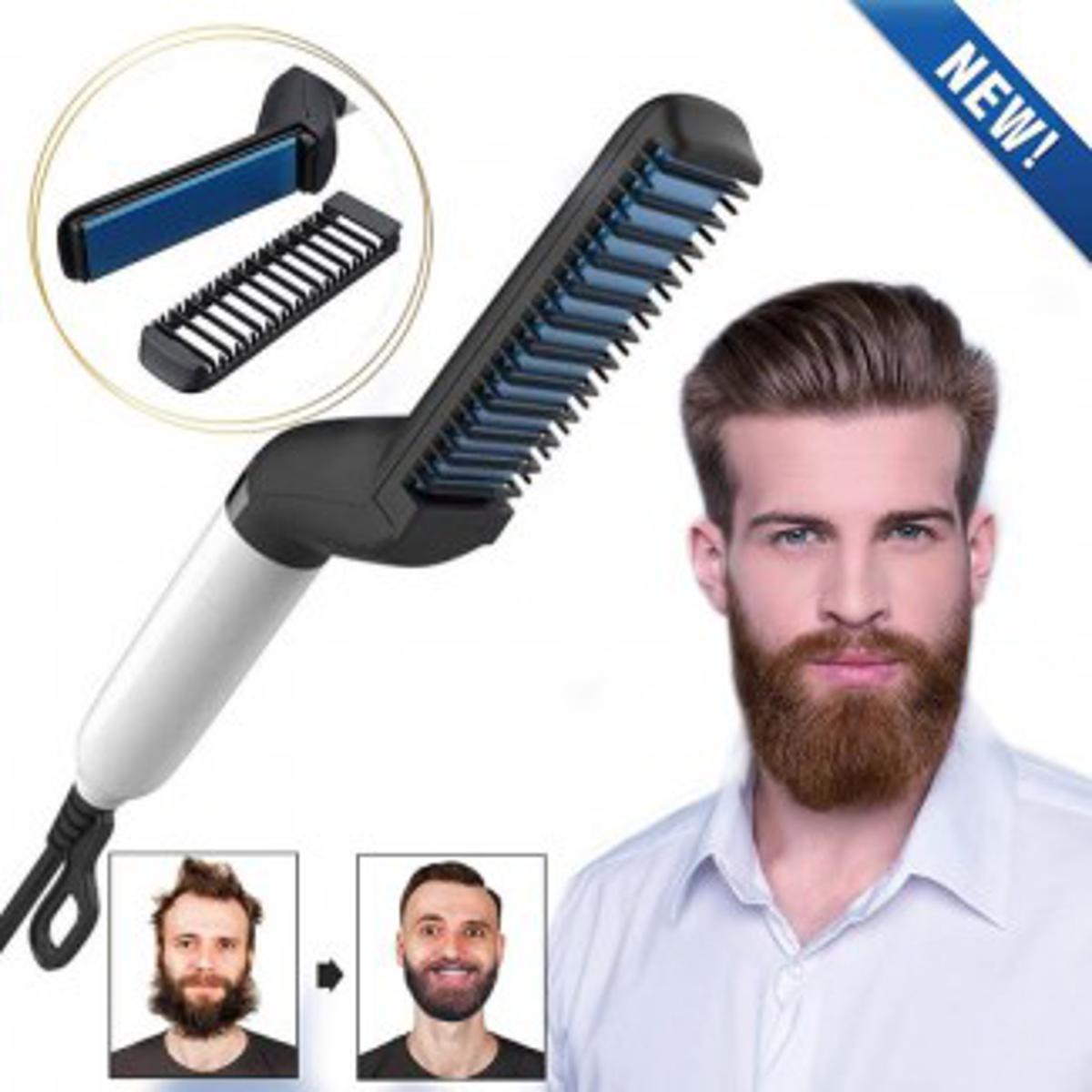 Beard Straightener for Men Multifunctional Electric Ionic Beard Straightening Hair Style Hot Comb